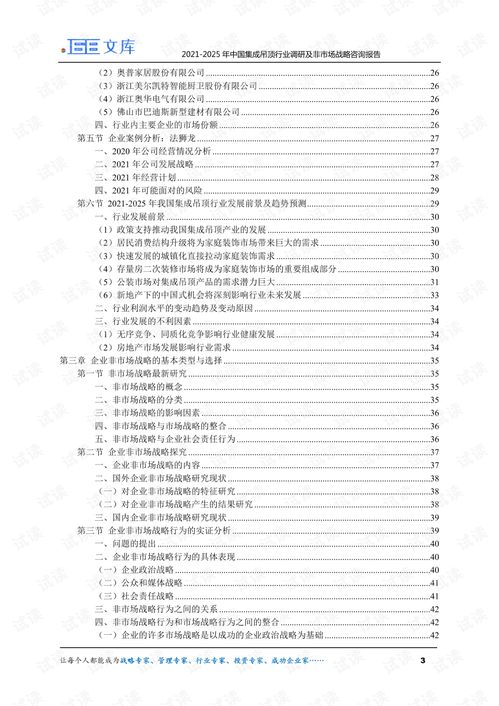 2021-2025年中國集成吊頂行業市場調研與非市場戰略分析報告